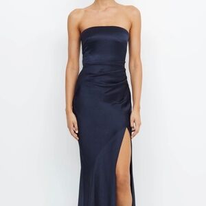 BRAND NEW Strapless, Navy Gown